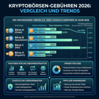 Comparison chart of 2026 crypto exchange maker and taker fees with trends and fee factors