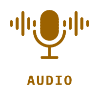 Icona microfono, sezione podcast audio