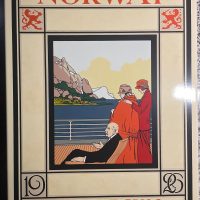 Norway Lloyd Royal: Emaillerie Belge, seltenes kunstvolles Schild (nur 45 Exemplare!)