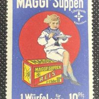 Konvolut: Vier Reklamemarken von Maggi