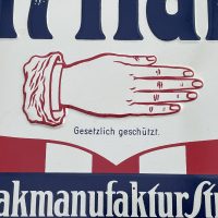 Roth-Händle Cigaretten - Elsässische Tabakmanufaktur Strassburg, sehr seltenes Blechschild vor 1920