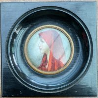 G. Duvivier: Miniatur Malerei auf Elfenbein, 19. Jhdt. (La Fabiola)