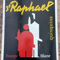 St. Raphaël - 1940er Jahre, Original-Blechschild, signiert Loupot