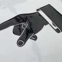 BUREAU - Schweizer Emailschild mit zeigender Hand, absoluter Traumzustand!