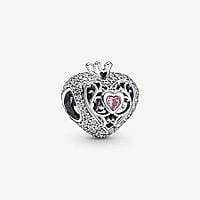 Намистина Pandora "Корона королеви з рожевим каменем" 790763C01