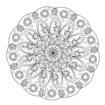 Flower shape example for a PowerPoint colouring page