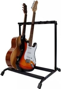 Présentation du stand de rangement pour 5 guitares standard