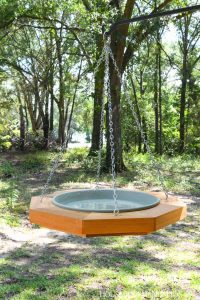 Wood Bird Bath