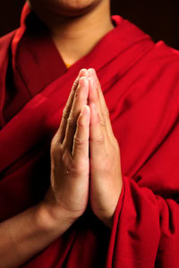 monk praying