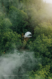 FDomes glamping in trees