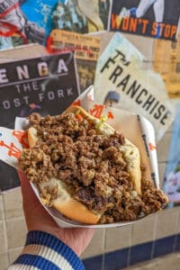 chopped cheese sandwich at Mets Citi Field