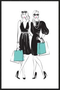 Shopping Friends II - Canvas