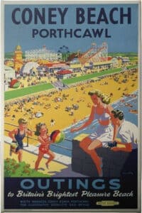 Coney Beach Porthcawl - Unframed Canvas Unframed Canvas