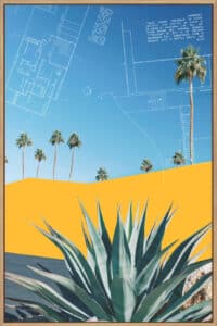 Retro Palms 2 - Canvas Gallery Natural
