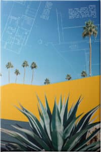Retro Palms 2 - Unframed Canvas Unframed Canvas