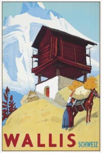 Switzerland - Lodge - Canvas Gallery White
