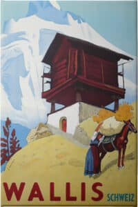 Switzerland - Lodge - Unframed Canvas Unframed Canvas