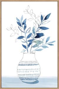 Indigo Bouquet I - Canvas Gallery Natural