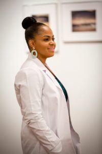 woman in white medical robe