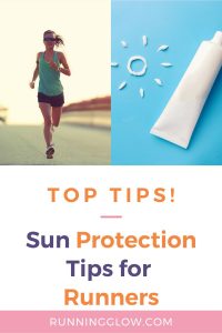 female runner sun protection bright light outdoors
