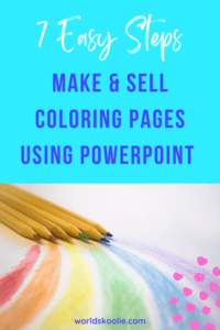 Sell colouring pages made in PowerPoint Pinterest pin