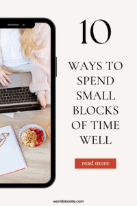 Quick 10-minute productivity ideas Pinterest pin