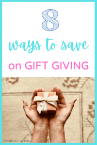 Ways to save money on gifts Pinterest pin