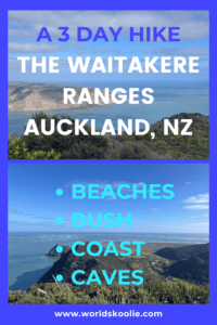 Three-day Waitakere Ranges hike Pinterest pin
