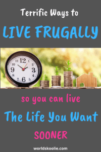 Frugal living Pinterest pin