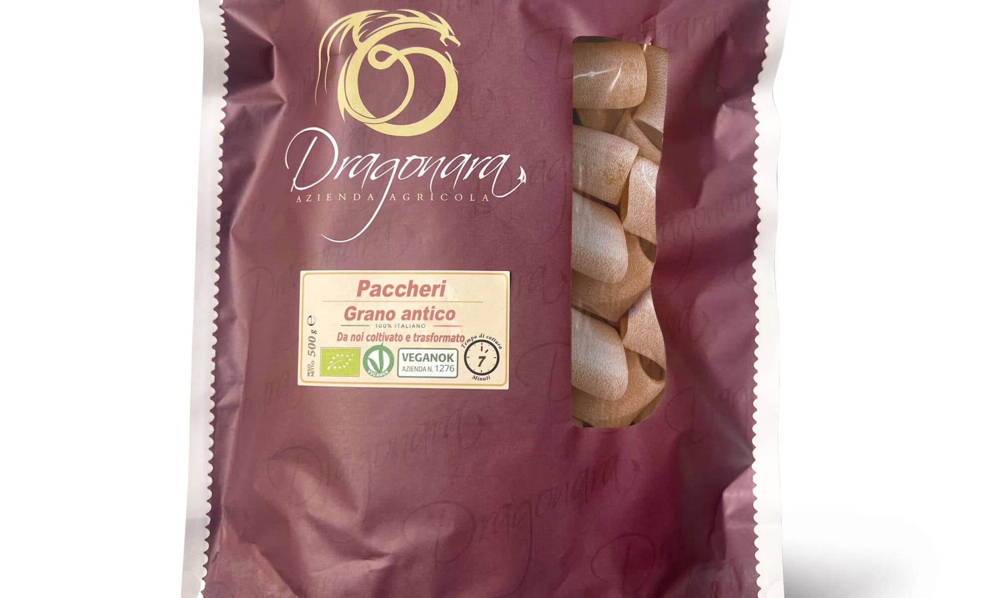 alt text=paccheri biologici di grani antichi dragonara
