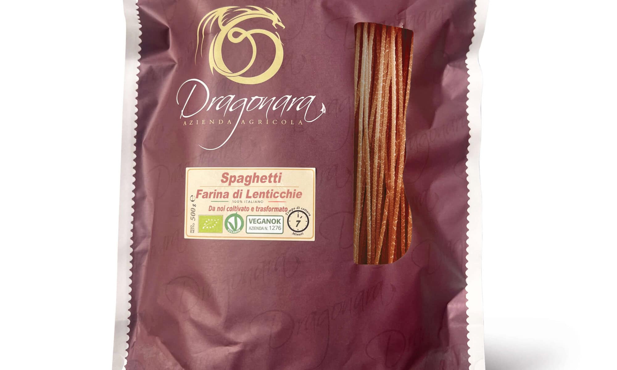 alt text=spaghetti con farina di lenticchie biologica