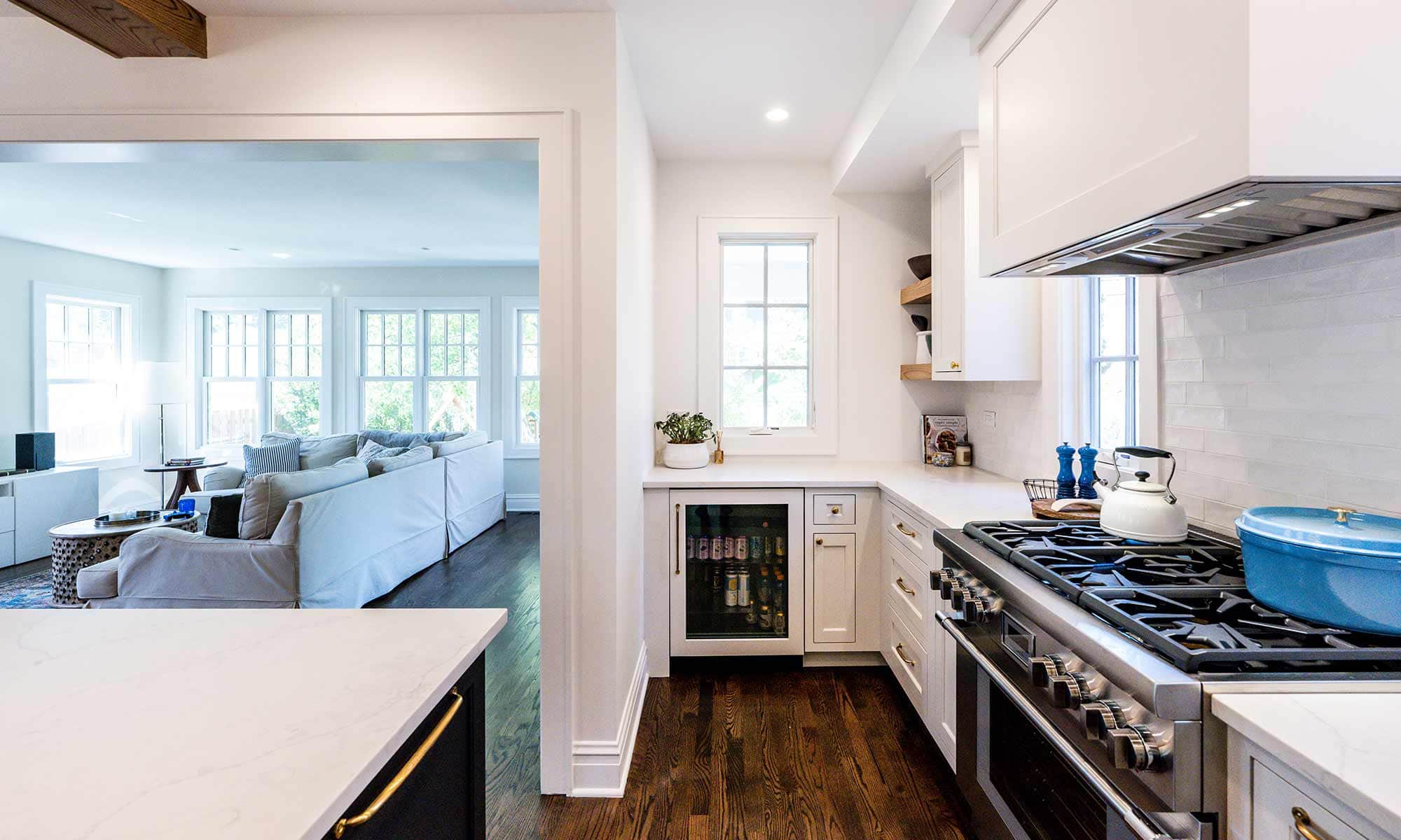 view of kitchen beverage bar in luxury kitchen remodel
