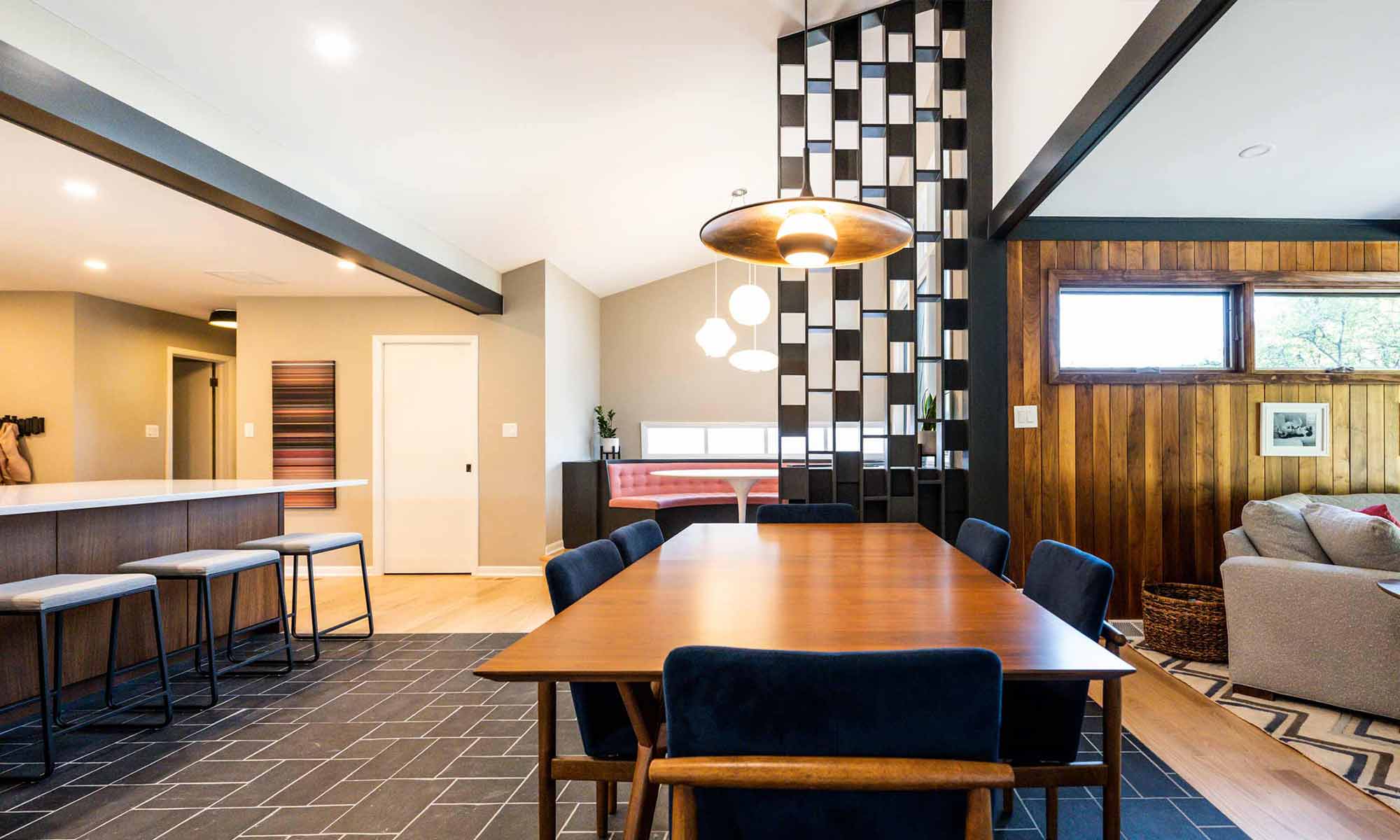 Luxury Mid Century Remodel Dining Space