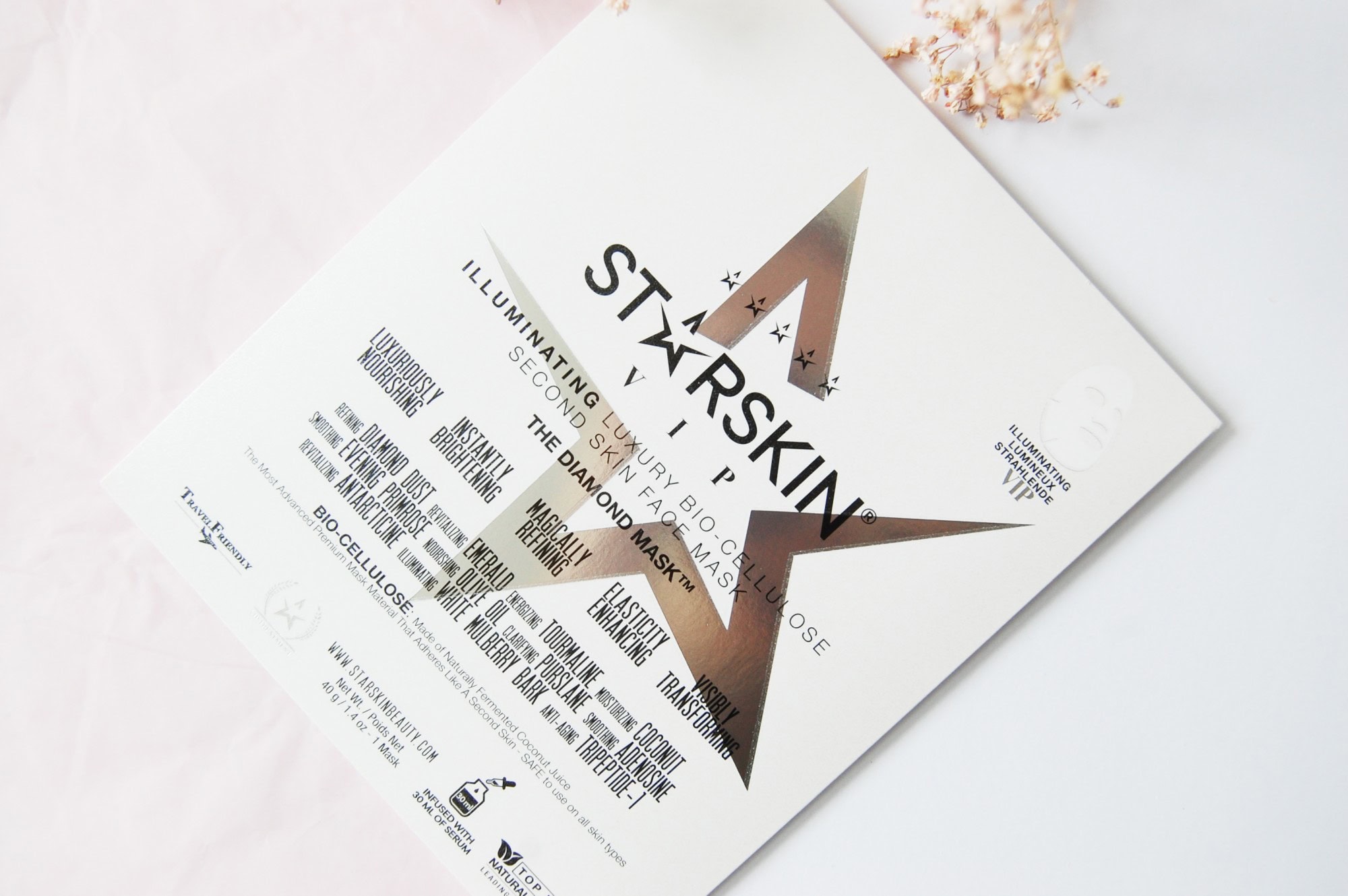 Starskin VIP Illuminating Luxury Bio-Cellulose Second Skin Face Mask