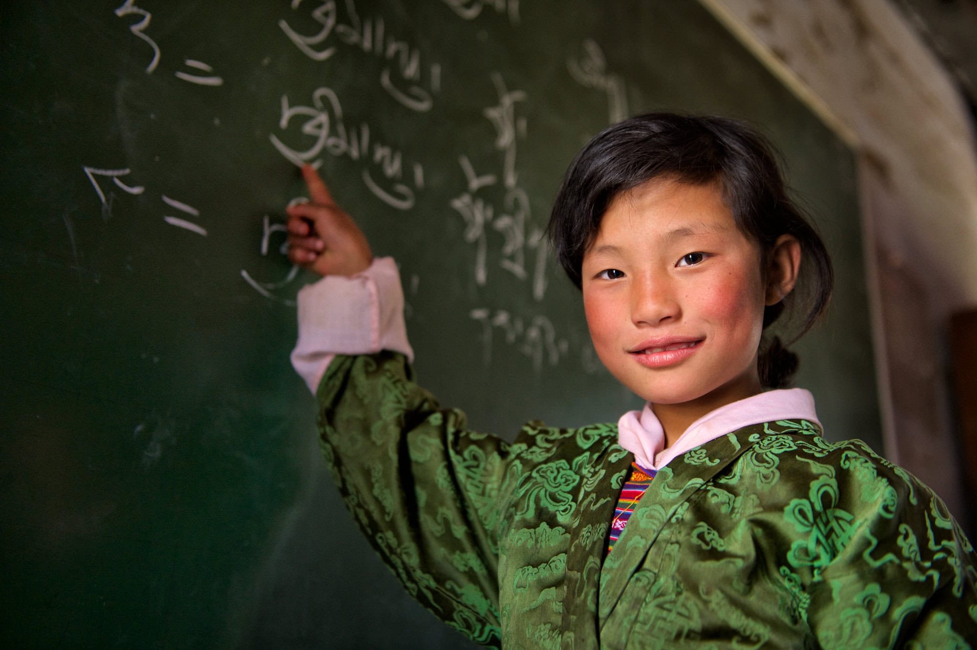 Reisefotografie - Schulmädchen in Bhutan