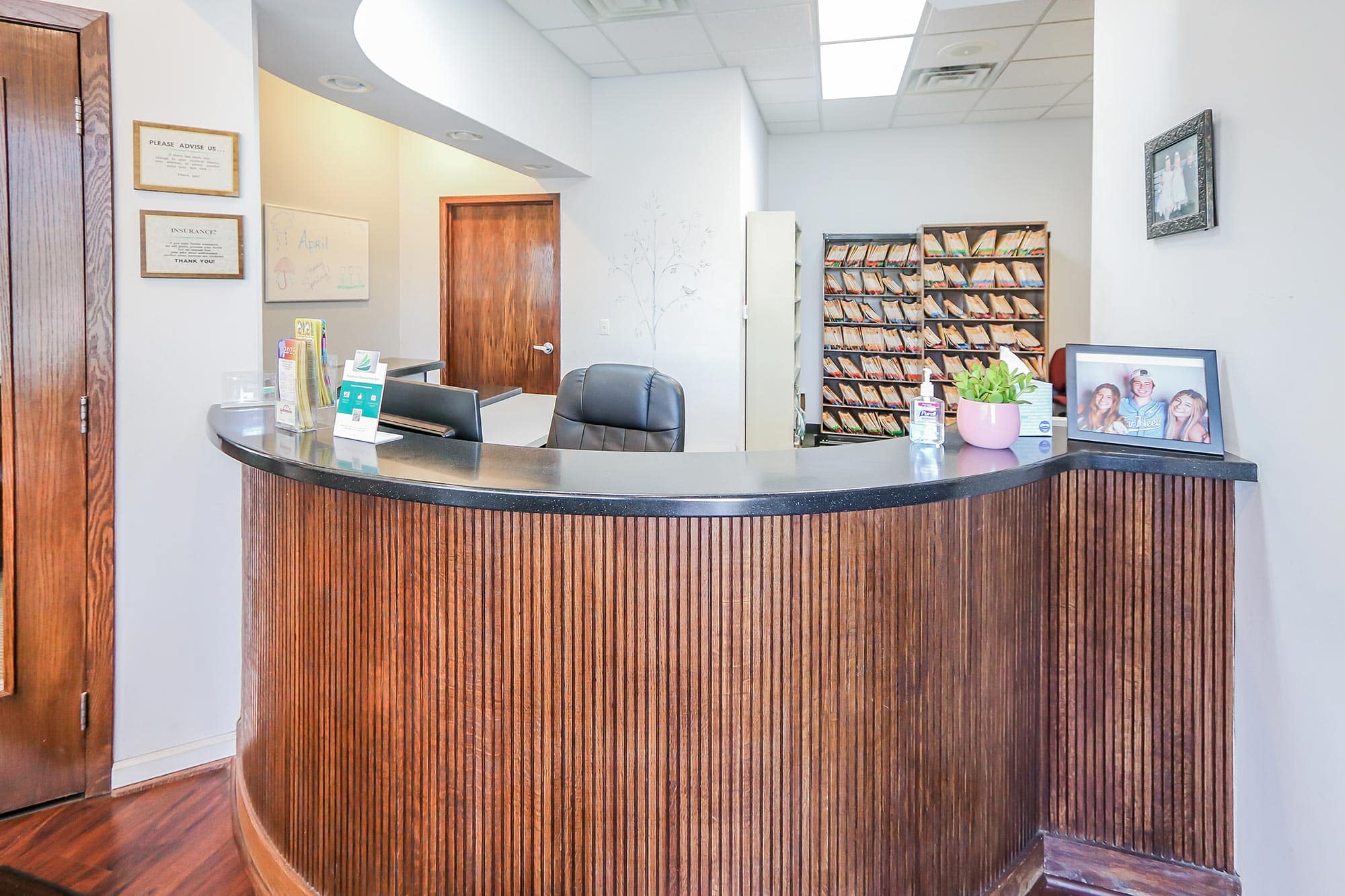 A Dental Center's reception desk