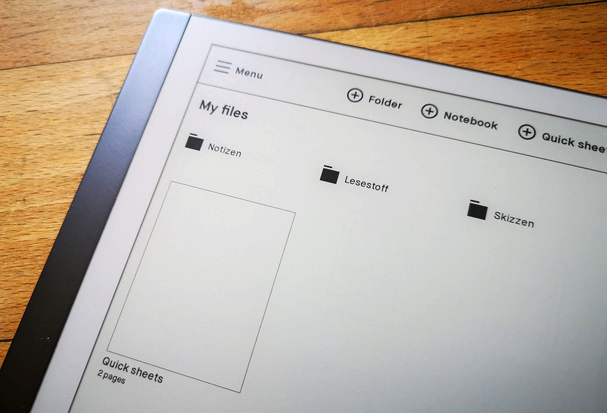Das simple Dateiverwaltungssystem des reMarkable 2