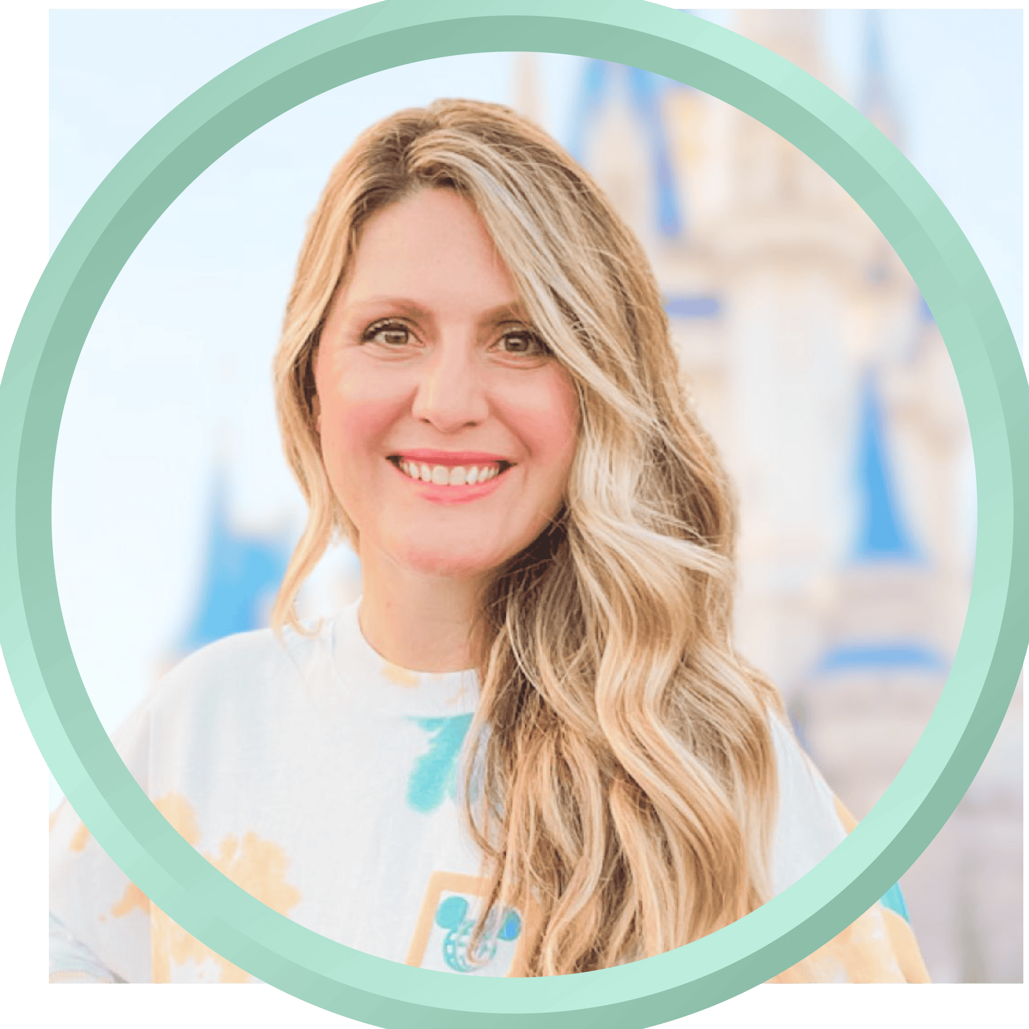 Relaxed woman smiling at a vacation destination, promoting 407 and Beyond Vacation Co. services.