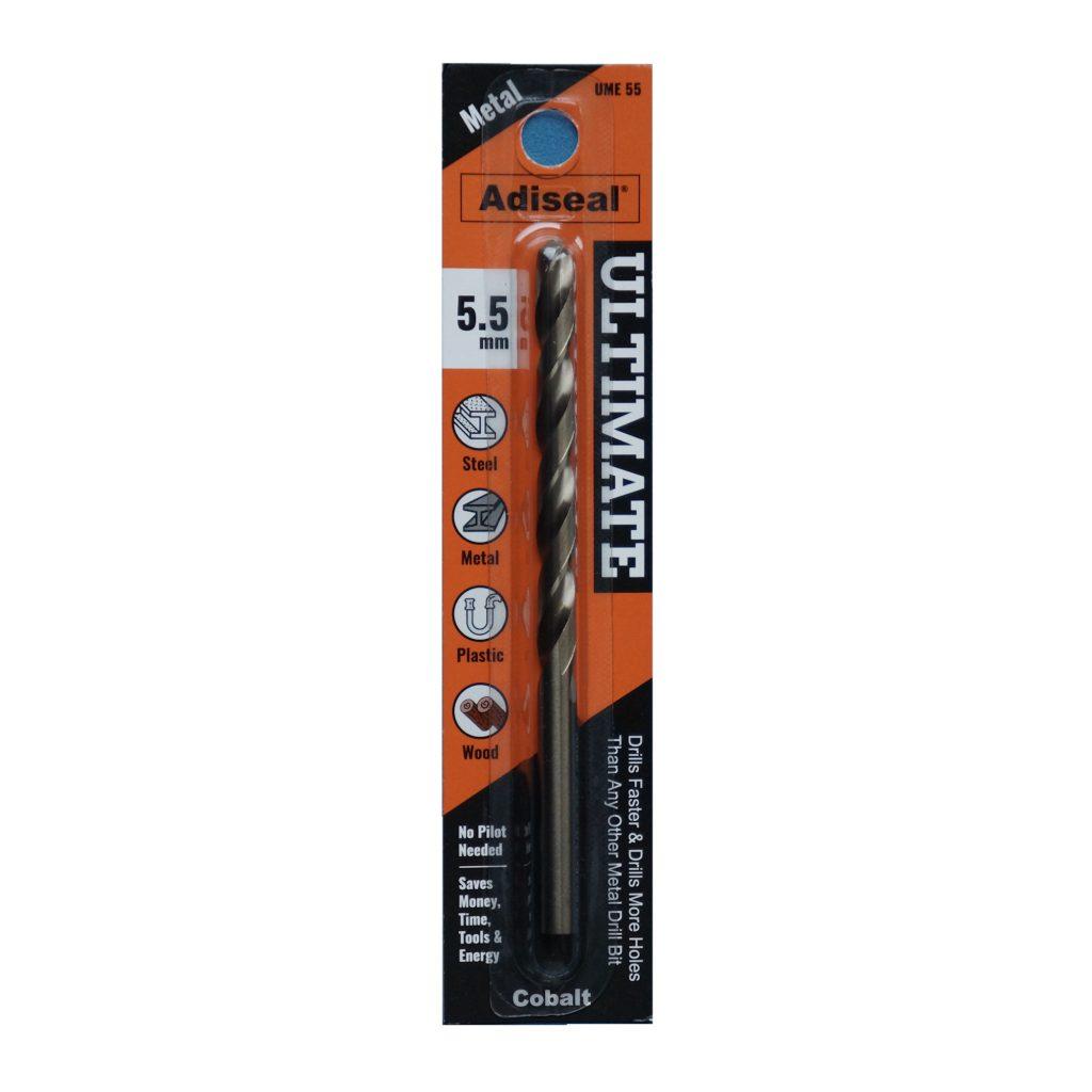 Ultimate cobalt metal drill bit 5.5mm. Drills faster and drills more holes than any other metal drill bit.