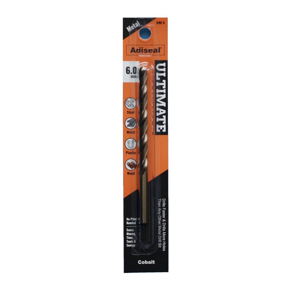 Ultimate cobalt metal drill bit 6mm. Drills faster and drills more holes than any other metal drill bit.