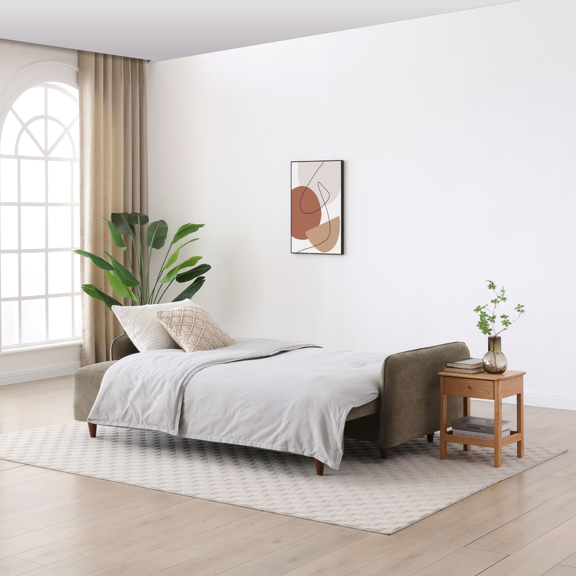 KY518 FELIX SOFABED WASHED OLIVE CHENILLE LIFESTYLE SQ 03