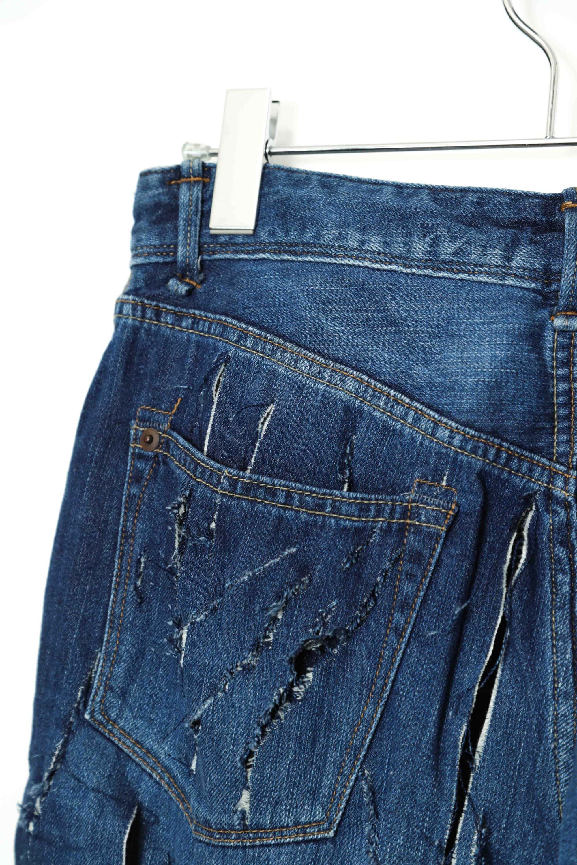 ORIGINAL GRUNGE DENIM FLARE PANTS/W70 | 古着屋FERANTRACING【公式 