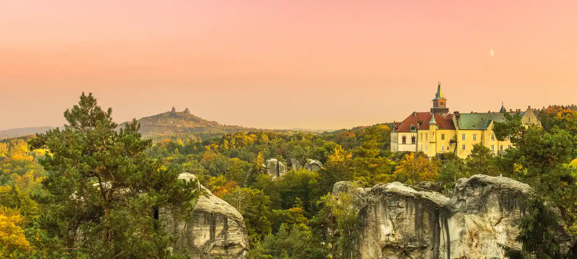 Trosky castle and Hruba Skala castle in Bohemian Paradise