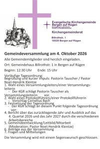 Einladung Gemeindeversammlung