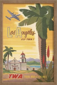 Los Angeles - Canvas on Board Coyote Oak Shelf