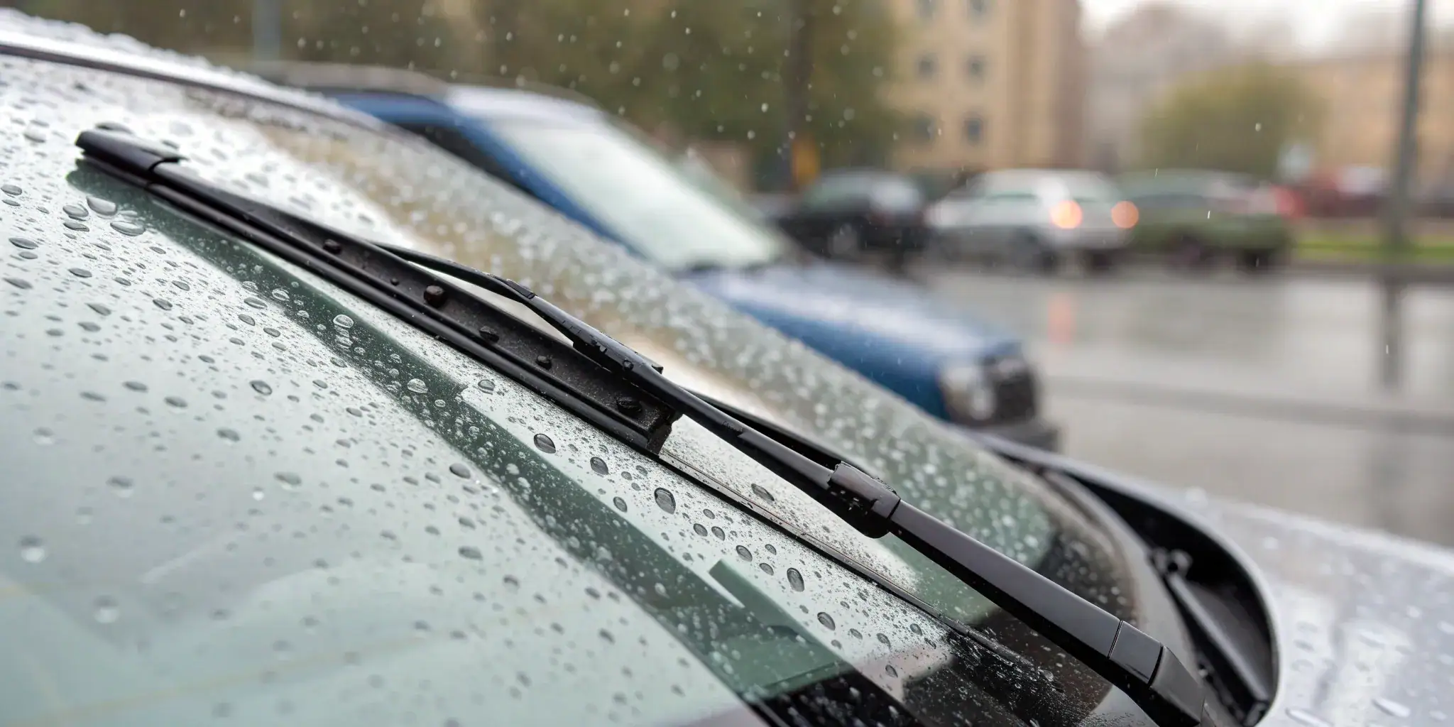 Replacing a car's windshield wiper.