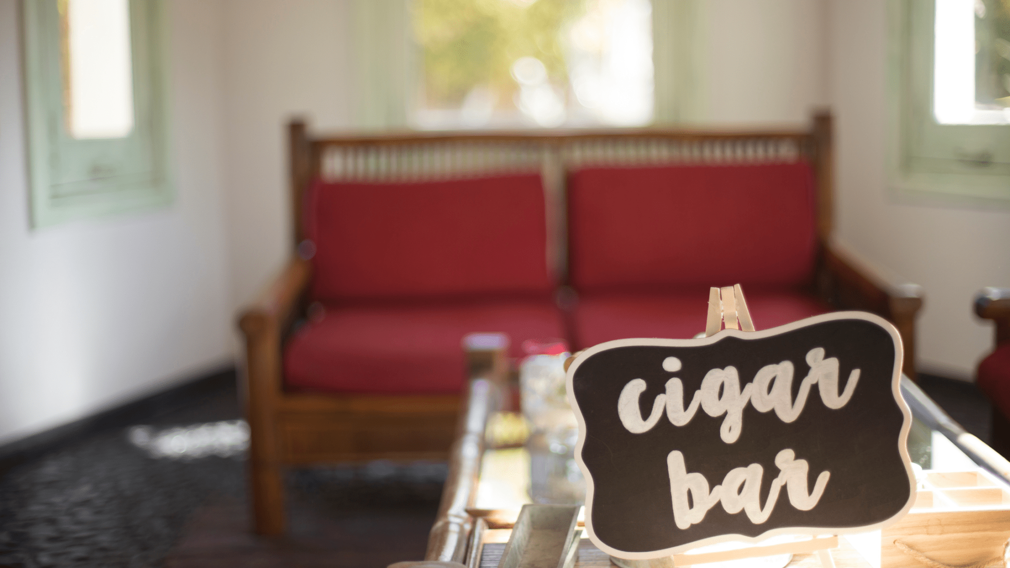 cigar bar at wedding