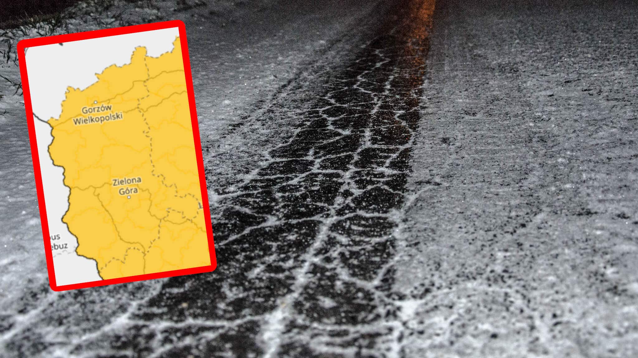 gołoledź Lubuskie - pogoda ostrzeżenia IMGW