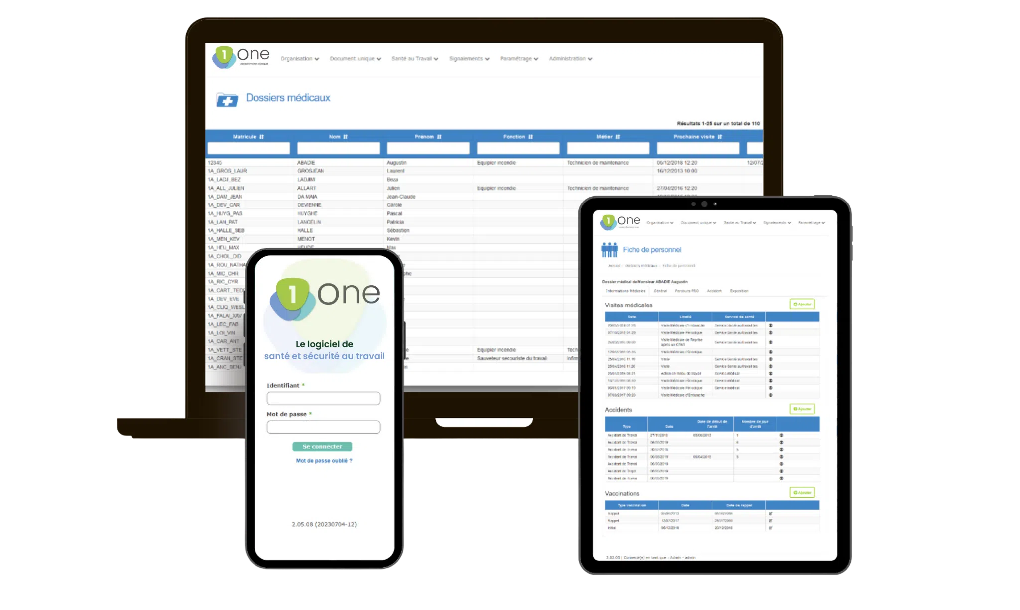 Logiciel santé sécurité au travail 1-One responsive