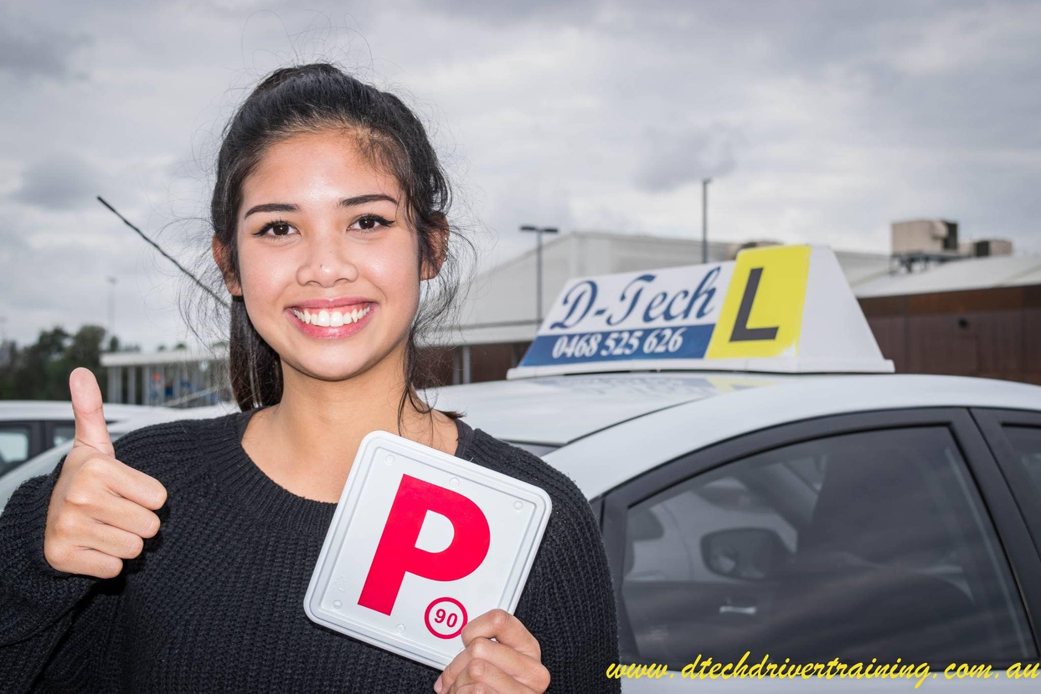 Local student passing their driver qualification test in Box Hill.